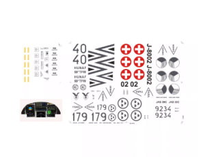 Freewing JAS-39 Gripen Grey 80mm EDF Jet Decal Set